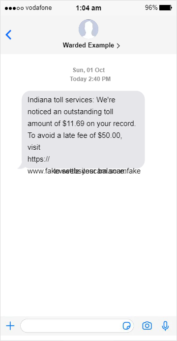 an example of a tollbooth scam